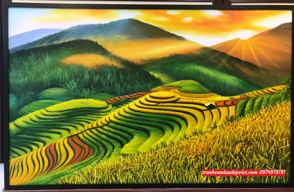 Vẽ tranh ruộng bậc thang  Vẽ tranh phong cảnh quê hương  How to draw  VietNam landscape  YouTube